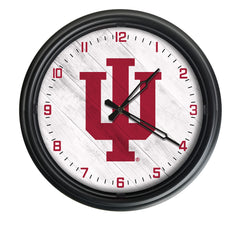 Indiana University Hoosiers&nbsp;Officially Licensed Logo Indoor - Outdoor LED Wall Clock