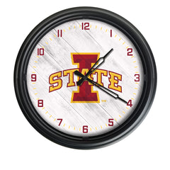 Iowa State University Cyclones&nbsp;Officially Licensed Logo Indoor - Outdoor LED Wall Clock