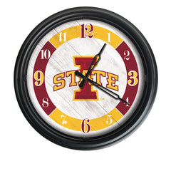 Iowa State University Cyclones&nbsp;Officially Licensed Logo Indoor - Outdoor LED Wall Clock
