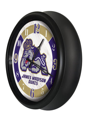 James Madison Dukes Logo LED Clock | LED Outdoor Clock