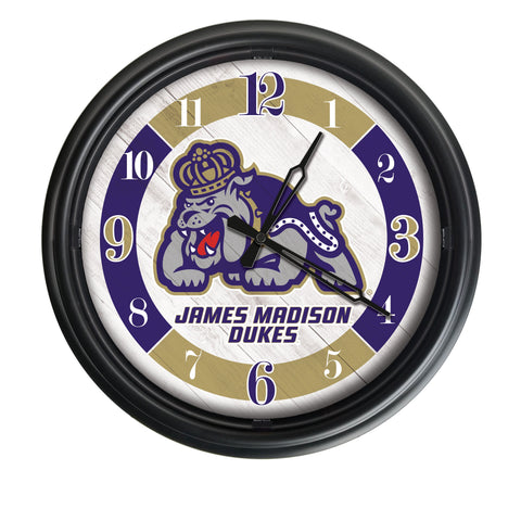 James Madison Dukes Logo LED Clock | LED Outdoor Clock