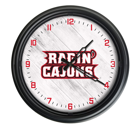 Louisiana at Lafayette Ragin Cajuns Logo LED Clock | LED Outdoor Clock