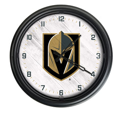 Vegas Golden Knights Logo Indoor/Outdoor Logo LED Clock from Holland Bar Stool Co Home Sports Decor for gifts