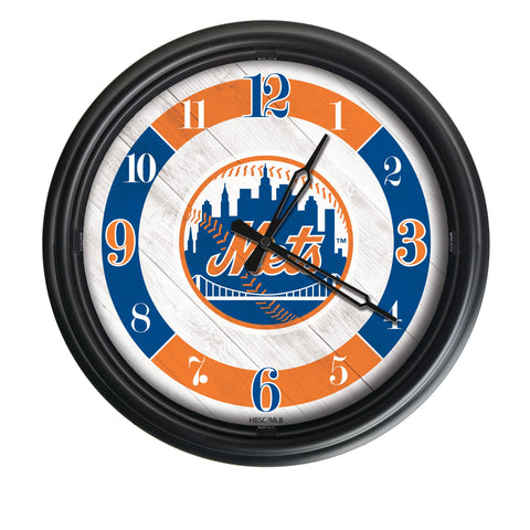New York Mets Logo LED Clock | MLB LED Outdoor Clock