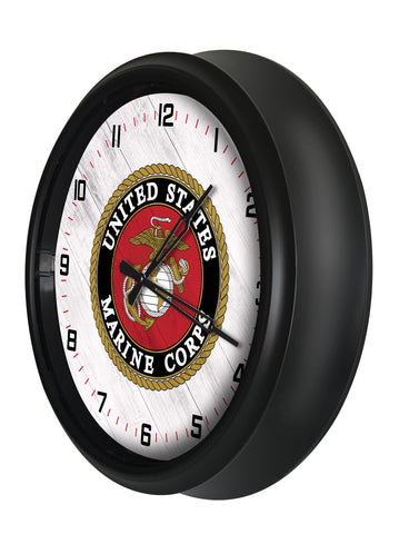 US Marine Corps Logo LED Clock | LED Outdoor Clock