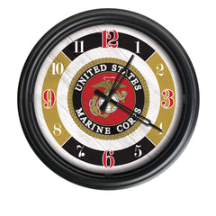 United States Marine Corps Officially Licensed Logo Indoor - Outdoor LED Wall Clock