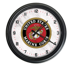 United States Marine Corps Officially Licensed Logo Indoor - Outdoor LED Wall Clock