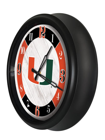 Miami Hurricanes Logo LED Clock | LED Outdoor Clock