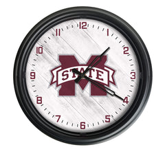 Mississippi State University Bulldogs Officially Licensed Logo Indoor - Outdoor LED Wall Clock