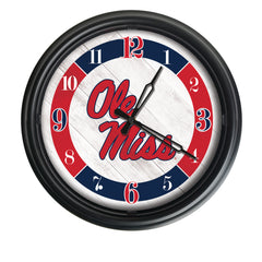 University of Mississippi Rebels&nbsp;Officially Licensed Logo Indoor - Outdoor LED Wall Clock