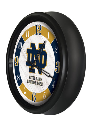Notre Dame Block ND Logo LED Clock | LED Outdoor Clock