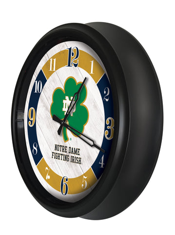 Notre Dame Shamrock Logo LED Clock | LED Outdoor Clock