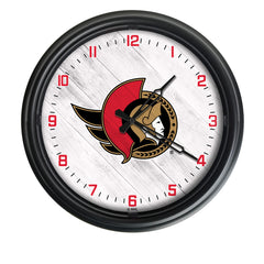 Ottawa Senators Logo Indoor/Outdoor Logo LED Clock from Holland Bar Stool Co Home Sports Decor for gifts