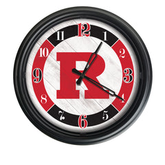 Rutgers University Scarlet Knights&nbsp;Officially Licensed Logo Indoor - Outdoor LED Wall Clock