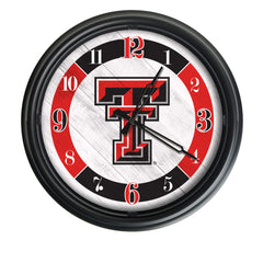 Texas Tech University Red Raiders&nbsp;Officially Licensed Logo Indoor - Outdoor LED Wall Clock