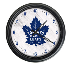 Toronto Maple Leafs Logo Indoor/Outdoor Logo LED Clock from Holland Bar Stool Co Home Sports Decor for gifts