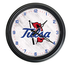 University of Tulsa Golden Hurricanes&nbsp;Officially Licensed Logo Indoor - Outdoor LED Wall Clock