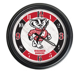 Wisconsin Badgers Bucky Logo LED Clock | LED Outdoor Clock