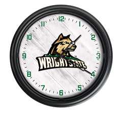 Wright State University Raiders Officially Licensed Logo Indoor - Outdoor LED Wall Clock 