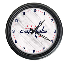 Washington Capitals Logo Indoor/Outdoor Logo LED Clock from Holland Bar Stool Co Home Sports Decor for gifts
