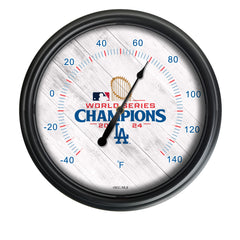 Los Angeles Dodgers 2024 World Series Champions Logo LED Thermometer | LED Outdoor Thermometer Los Angeles Dodgers World Series Champions