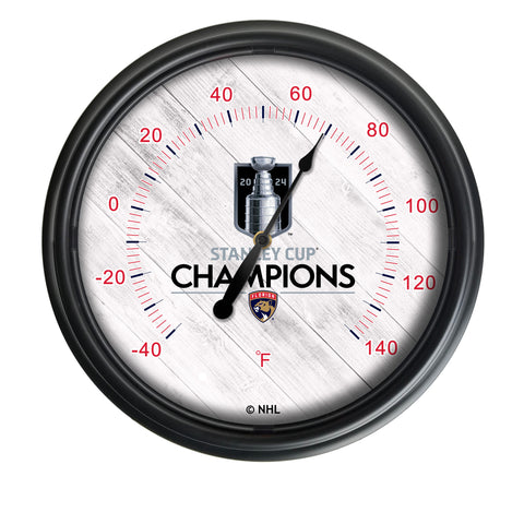 Florida Panthers 2024 Stanley Cup Champions Logo LED Thermometer | LED Outdoor Thermometer 2024 Stanley Cup Championship