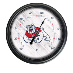 Fresno State University Officially Licensed Logo Indoor - Outdoor LED Thermometer