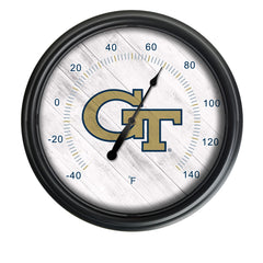 Georgia Tech Officially Licensed Logo Indoor - Outdoor LED Thermometer