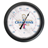 Texas Rangers 2023 World Series Champions Logo LED Thermometer | LED Outdoor Thermometer Texas Rangers World Series Champions