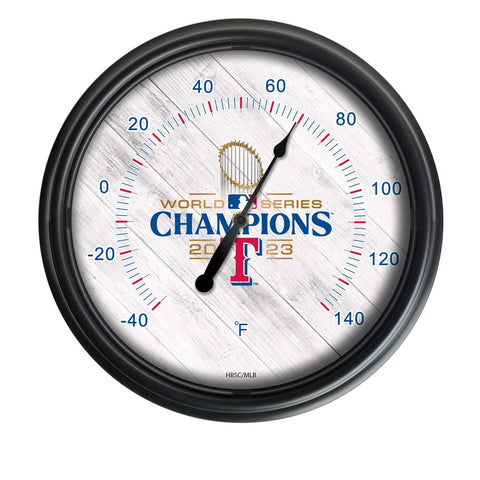 Texas Rangers 2023 World Series Champions Logo LED Thermometer | LED Outdoor Thermometer Texas Rangers World Series Champions
