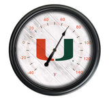 University of Miami Logo LED Thermometer | LED Outdoor Thermometer