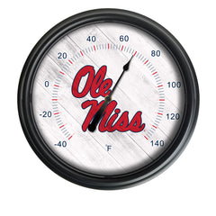 University of Mississippi Officially Licensed Logo Indoor - Outdoor LED Thermometer