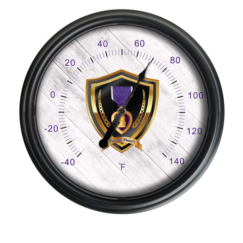 Purple Heart LED Thermometer | LED Outdoor Thermometer
