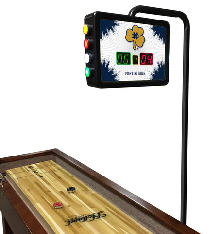 Notre Dame Shamrock Electronic Shuffleboard Table Scoreboard