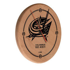 Columbus Blue Jackets Laser Engraved Wood Clock