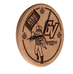 Grand Valley State Lakers Engraved Wood Clock
