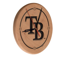 Tampa Bay Rays Engraved Wood Clock | MLB Wood Clock