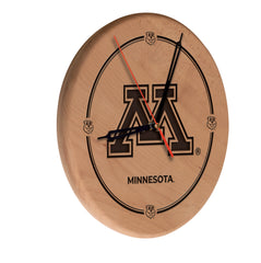 Minnesota Golden Gophers Engraved Wood Clock