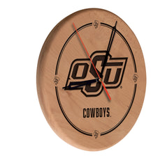 Oklahoma State University Cowboys Engraved Wood Clock
