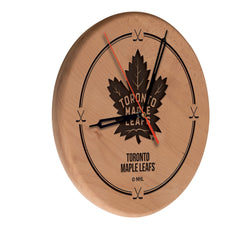 Toronto Maple Leafs Engraved Wood Clock