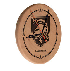 United States Military Academy Army Engraved Wood Clock