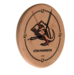 Utah Mammoth&nbsp;Laser Engraved Wood Clock