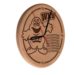 Western Kentucky Hilltoppers Engraved Wood Clock