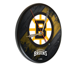Boston Bruins Laser Engraved Wood Clock