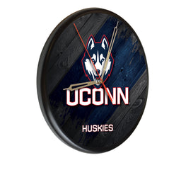 University of Connecticut Huskies Printed Wood Clock