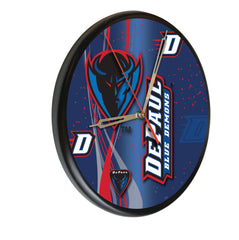 DePaul Blue Demons Printed Wood Clock