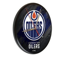 Edmonton Oilers Printed Wood Clock