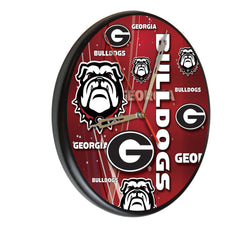 Georgia Bulldogs Printed Wood Clock