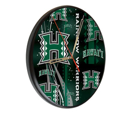 Hawaii Rainbow Warriors Printed Wood Clock