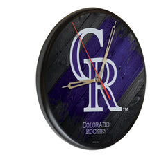 Colorado Rockies Logo Printed Wood Clock | MLB Wooden Clock